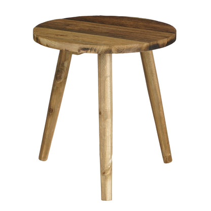 Bold Side Table Recycled Wood Brown - H35,5Xd33Cm