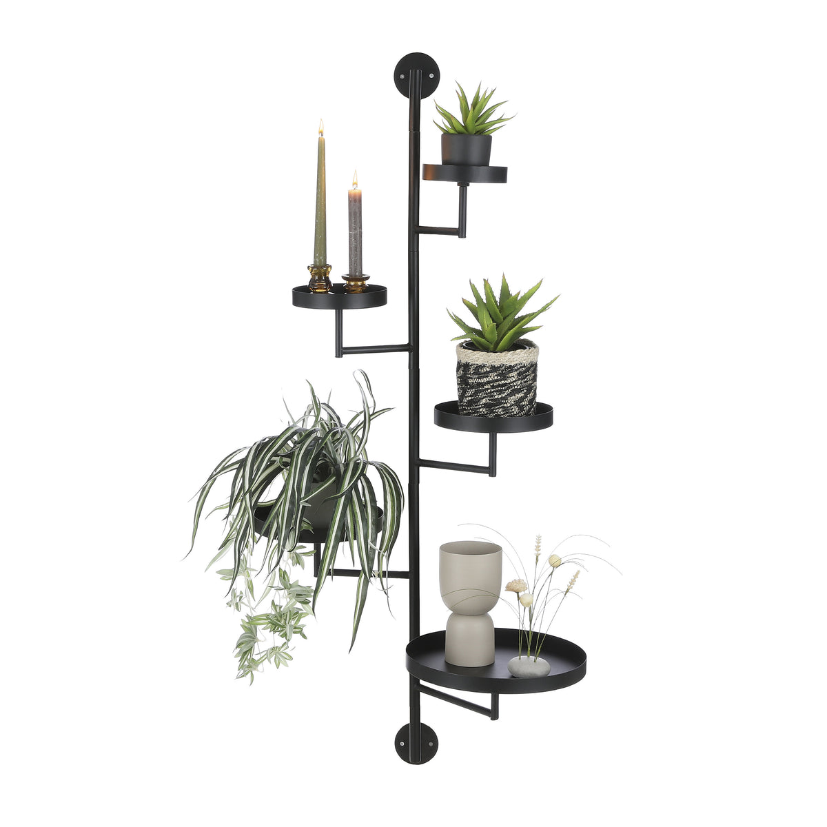 Perry Wallrack Black - L36Xw30Xh120Cm