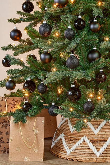 Christmas Baubles Set - 42 Pieces - Ø7 Cm - Black