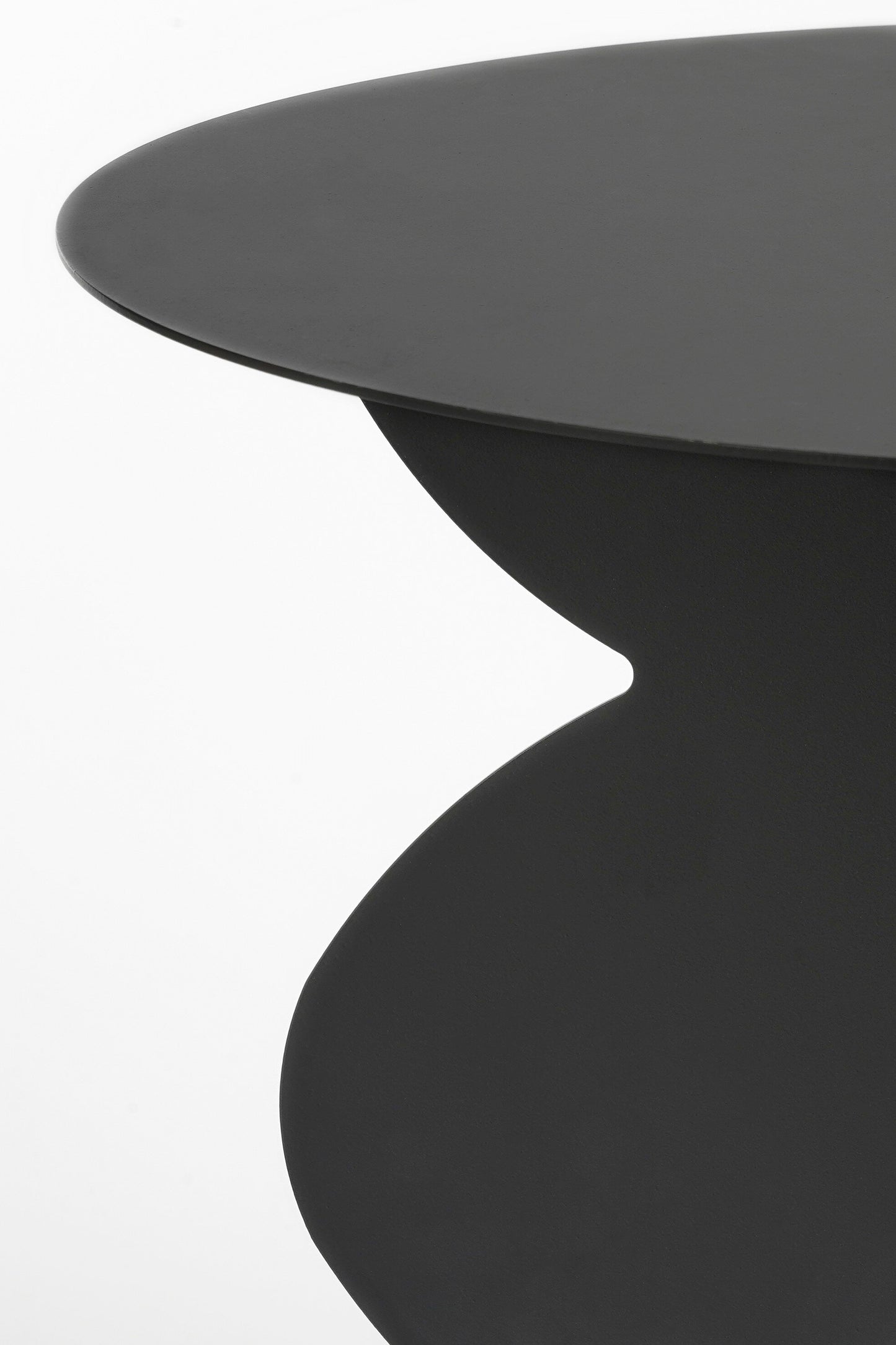 Rafi Side Table - H40 X Ø45 Cm - Iron - Black
