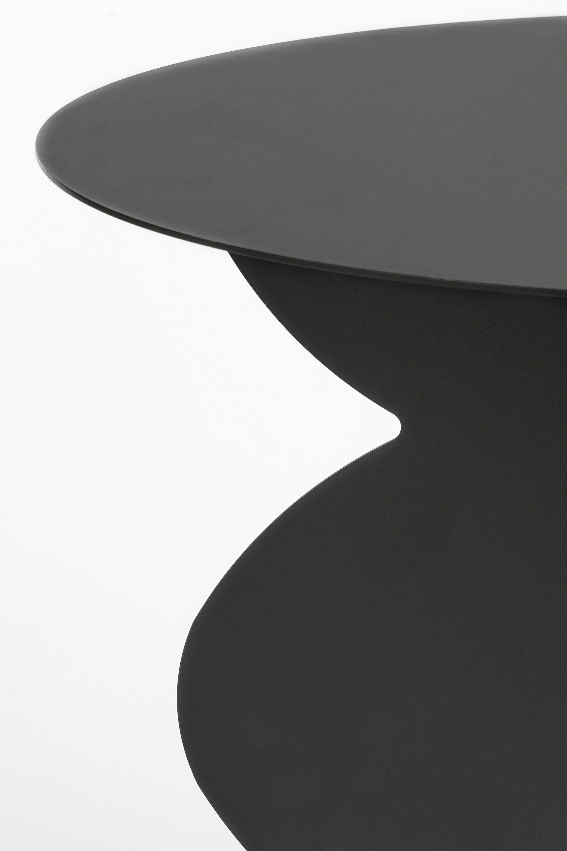 Rafi Side Table - H40 X Ø45 Cm - Iron - Black