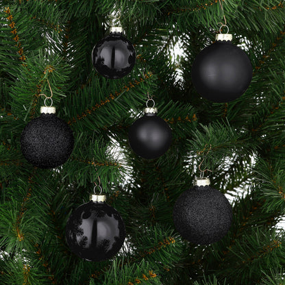 Christmas Baubles Set - 42 Pieces - Ø7 Cm - Black
