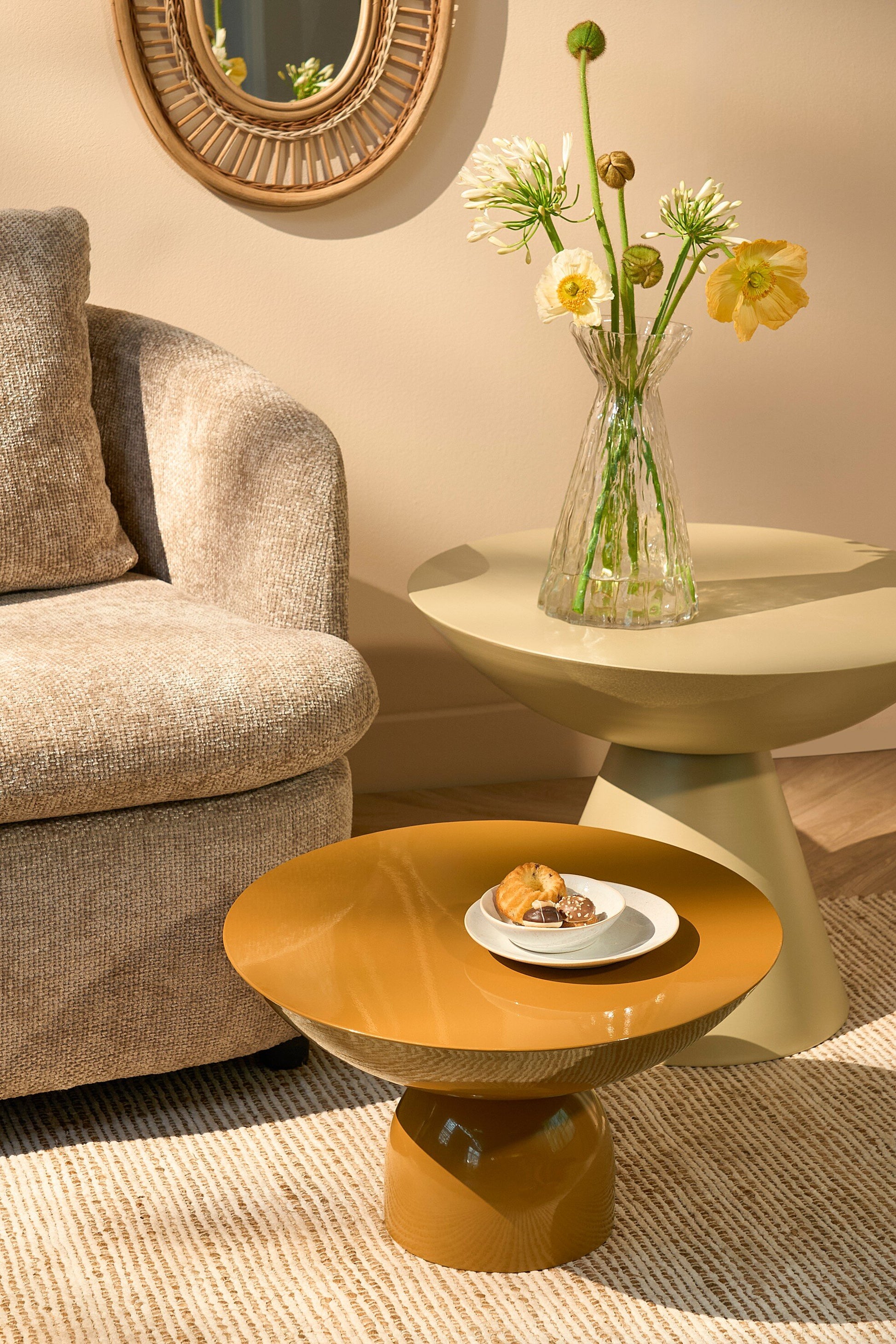 Celise Table Beige - H44Xd59Cm