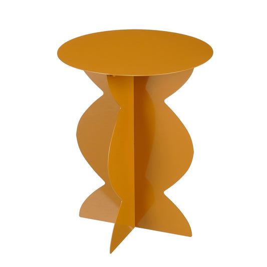 Rafi Side Table - H50 X Ø40 Cm - Iron - Brown