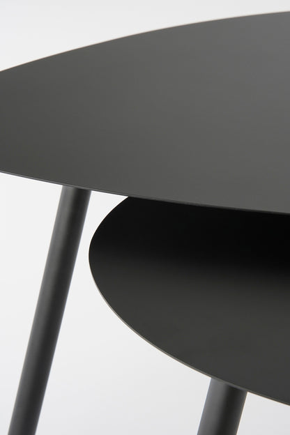 Side Table Black Set Of 2 - L80Xw60Xh47Cm