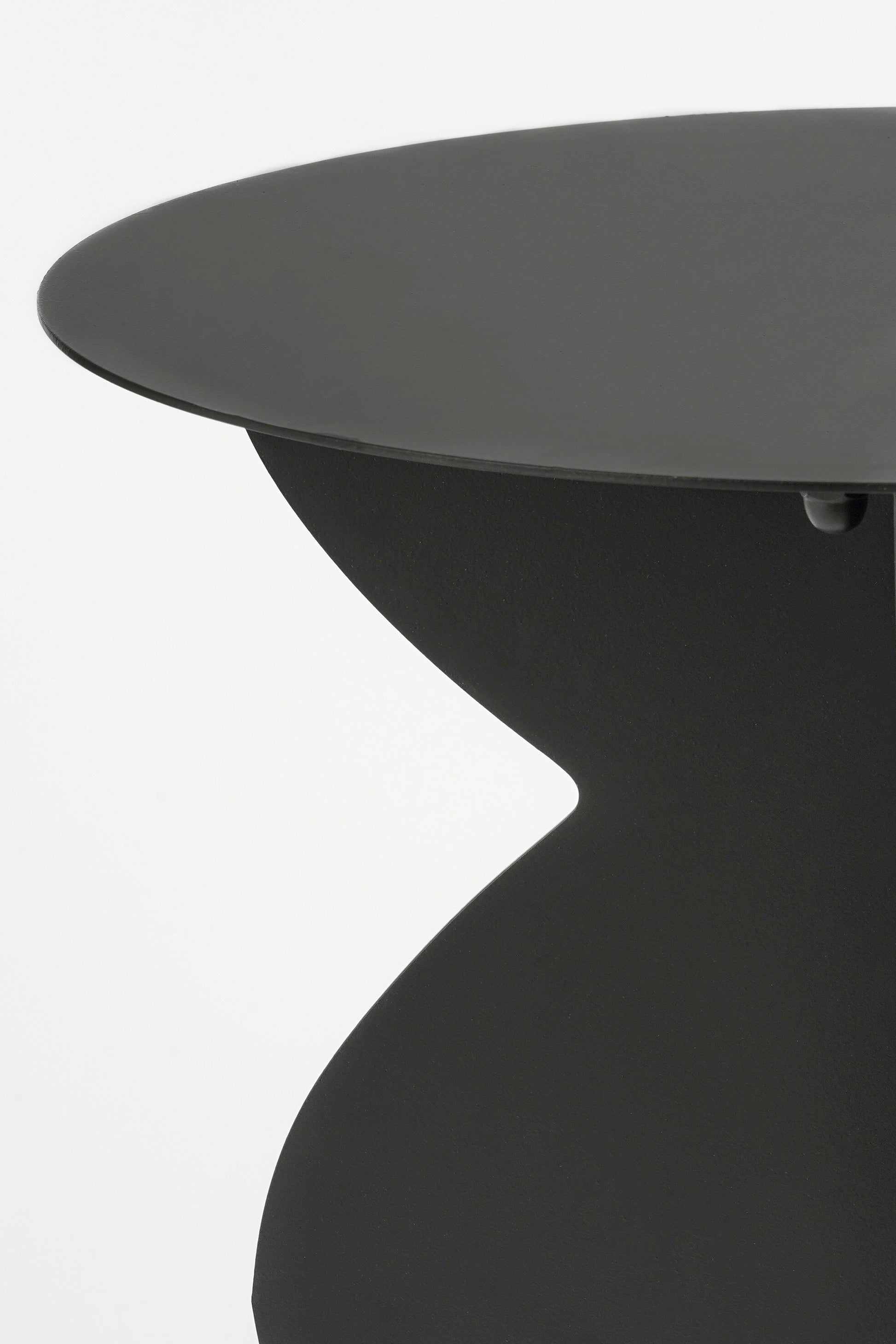 Rafi Side Table - H50 X Ø40 Cm - Iron - Black