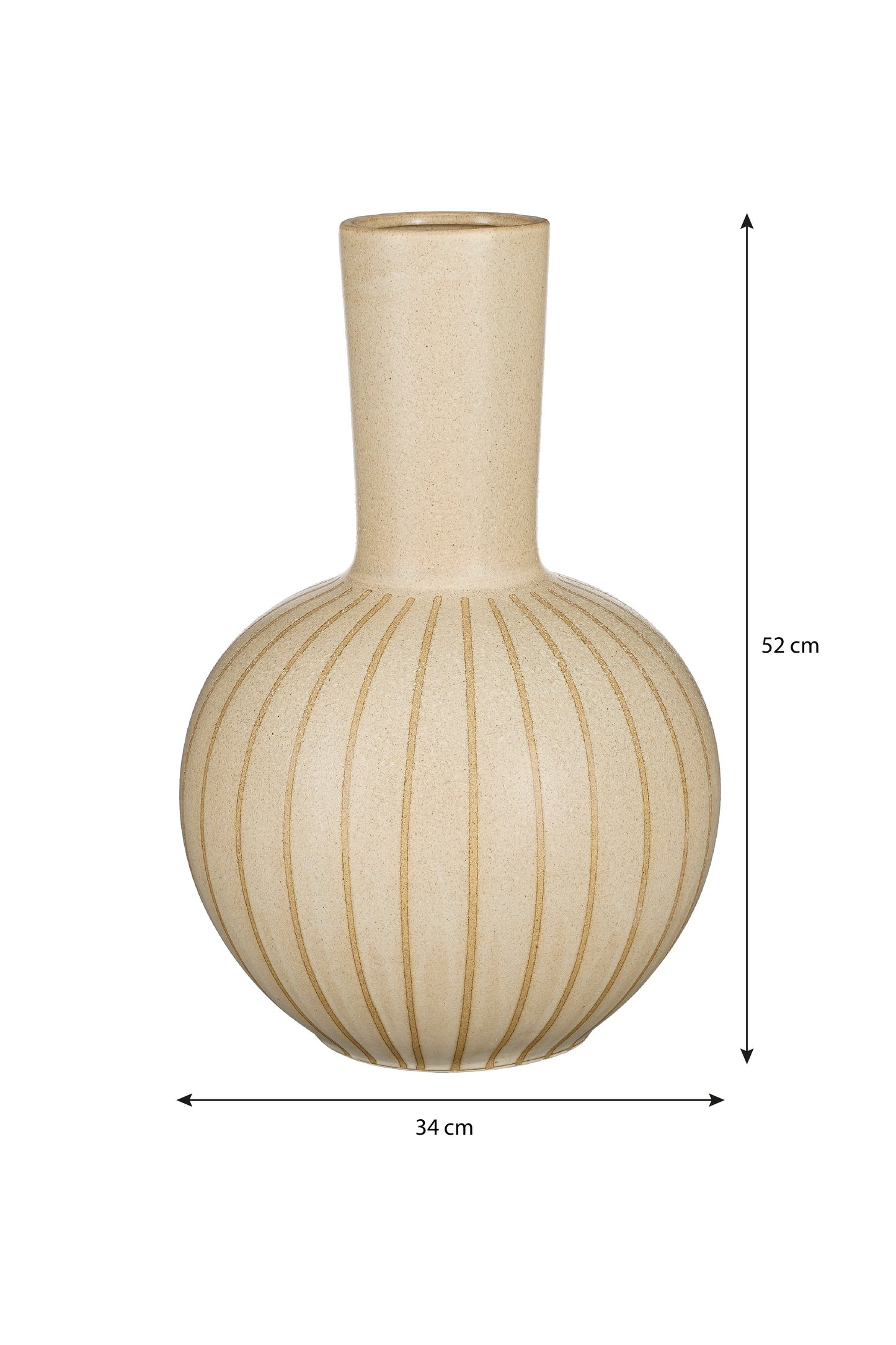Holm Vase Cream - H52Xd34Cm