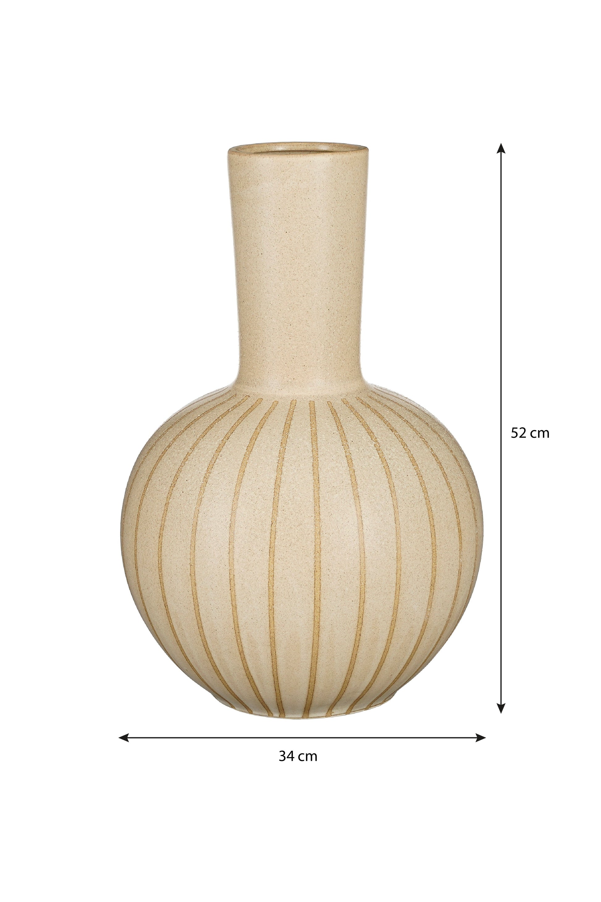 Holm Vase Cream - H52Xd34Cm