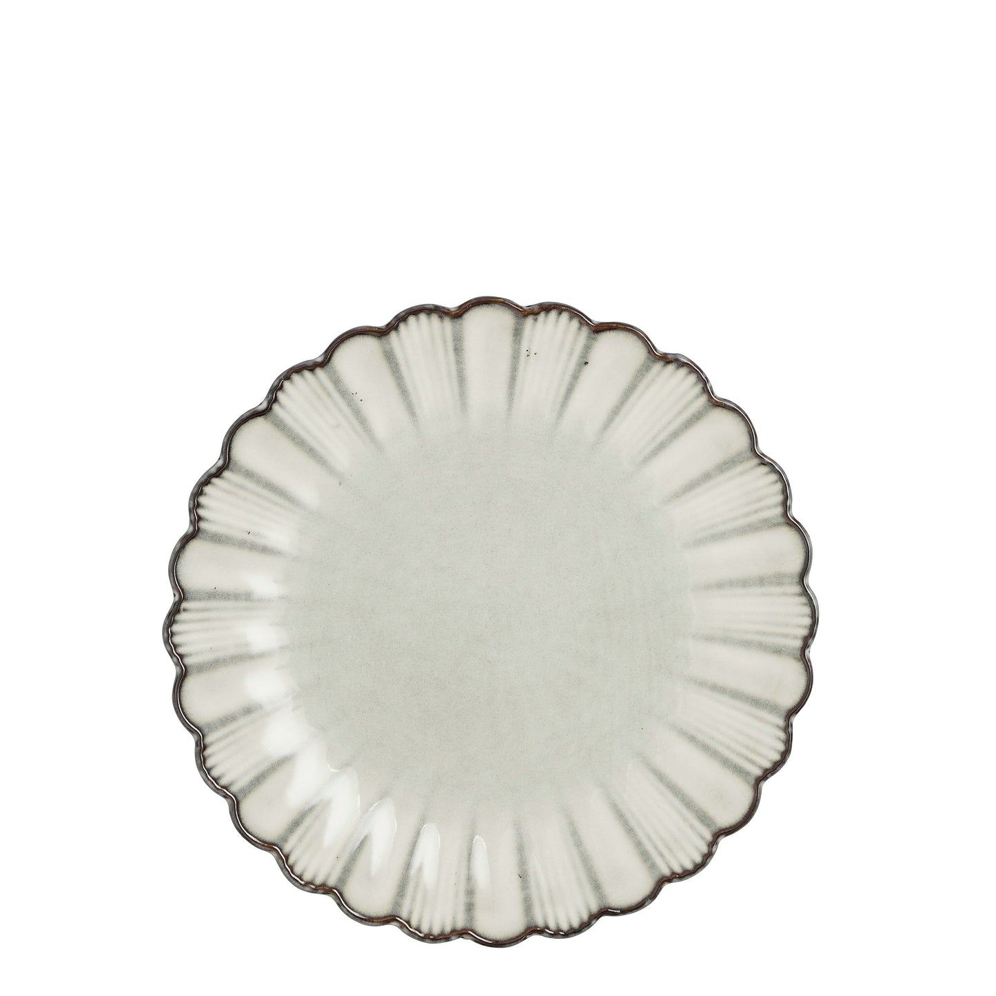 Corfu Breakfast Plate - H2,5 X Ø21 Cm - Ceramic - Grey