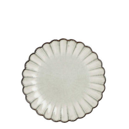 Corfu Breakfast Plate - H2,5 X Ø21 Cm - Ceramic - Grey