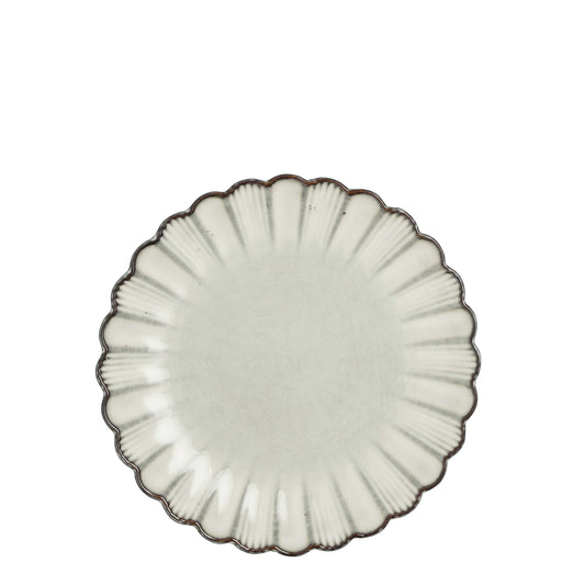 Corfu Breakfast Plate - H2,5 X Ø21 Cm - Ceramic - Grey
