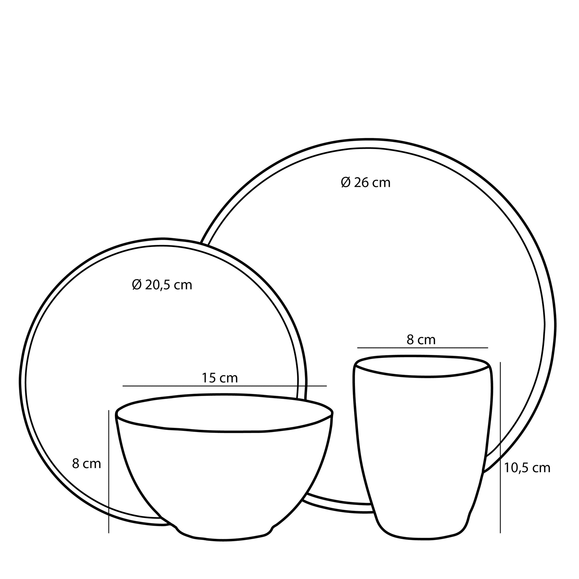 Tabo Dinnerware Set Green 16 Pieces