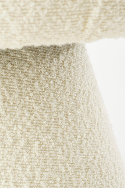 Pouffe Off White - H46Xd49Cm