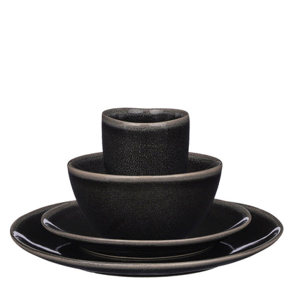 Tabo Dinnerware Set Black 16 Pieces