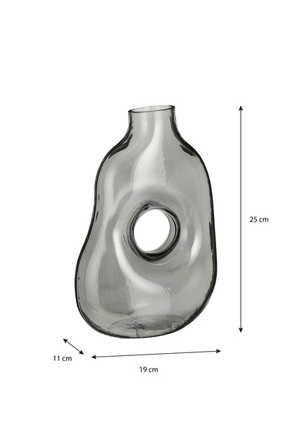 Jay Vase Glass L. Grey - L18,5Xw10,5Xh25Cm