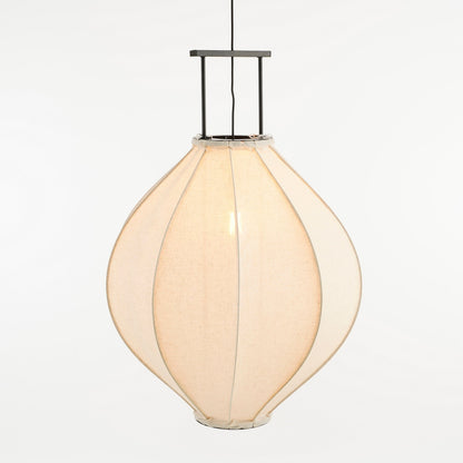 Pego Pendant Lamp - H94 X Ø70 Cm - Linen - Off White