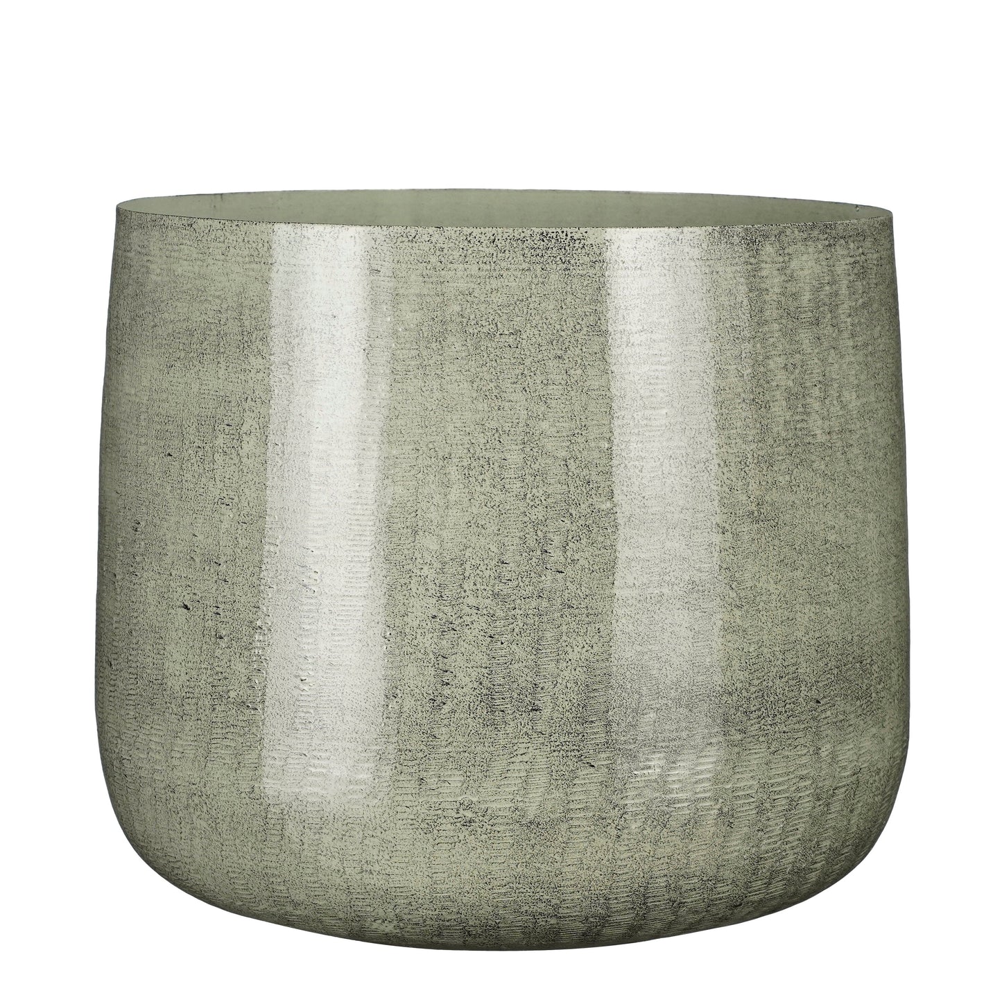 Benson Pot Round L. Grey - H27Xd32Cm