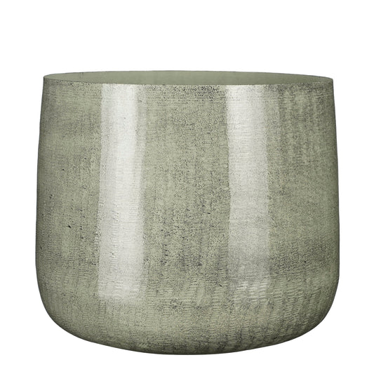 Benson Pot Round L. Grey - H27Xd32Cm