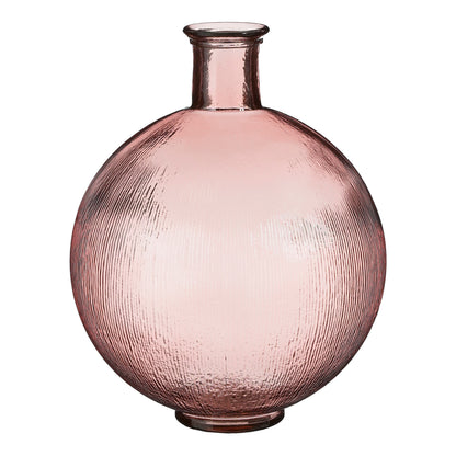 Firenza Bottle Recycled Glass L. Pink - H42Xd34Cm