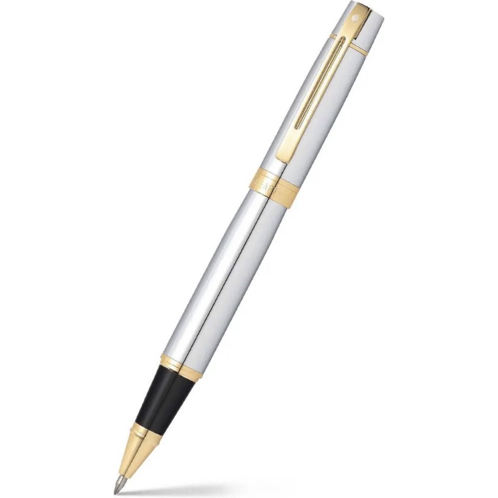Sheaffer Sf-E1934251 Rollerball 300 M Bright Chrome Gold Tone