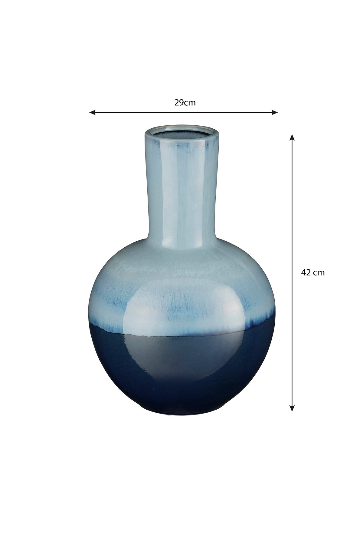 Holm Vase Blue - H42Xd28,5Cm