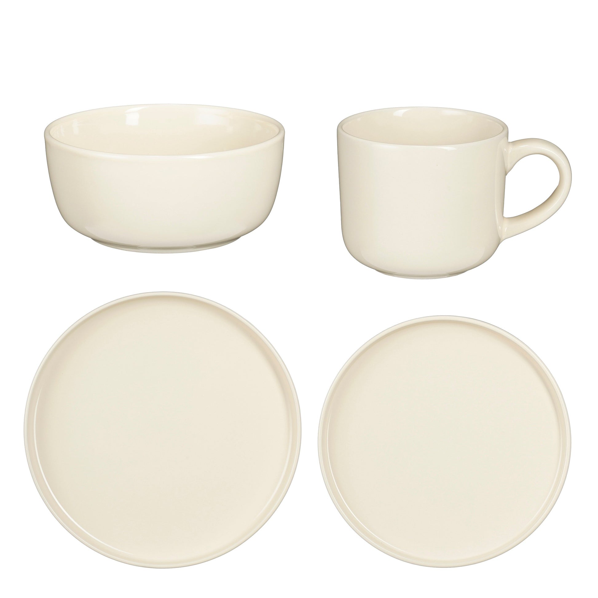 Ozzu Dinnerware Set Off White 16 Pieces