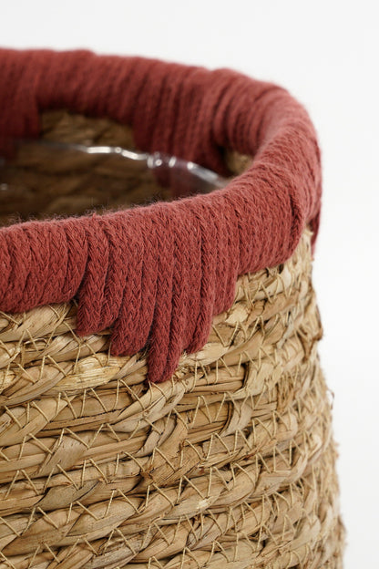 Jorck Basket Round Red Set Of 3 - H24Xd26Cm