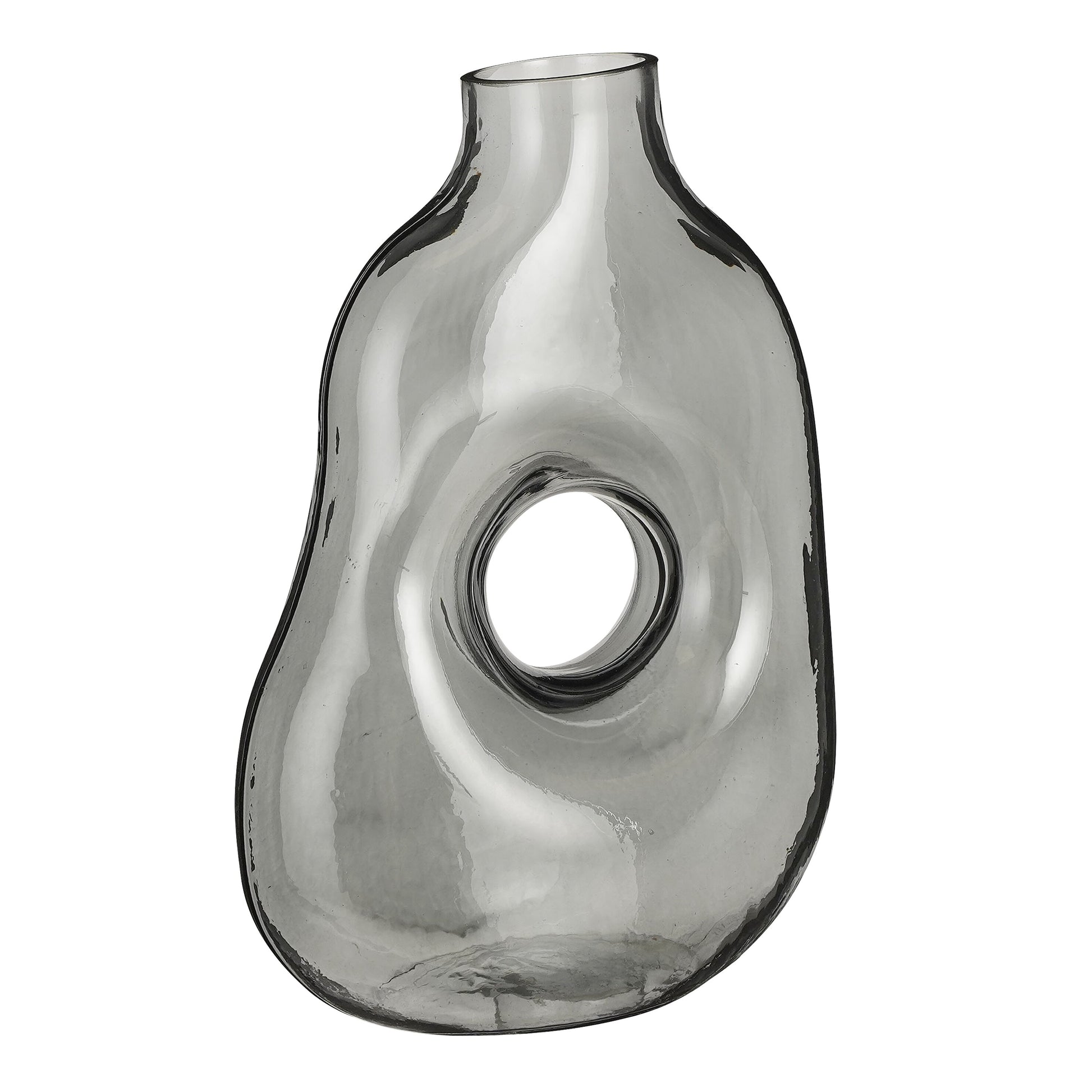 Jay Vase Glass L. Grey - L18,5Xw10,5Xh25Cm