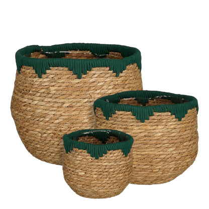 Jorck Basket Round Black Set Of 3 - H24Xd26Cm