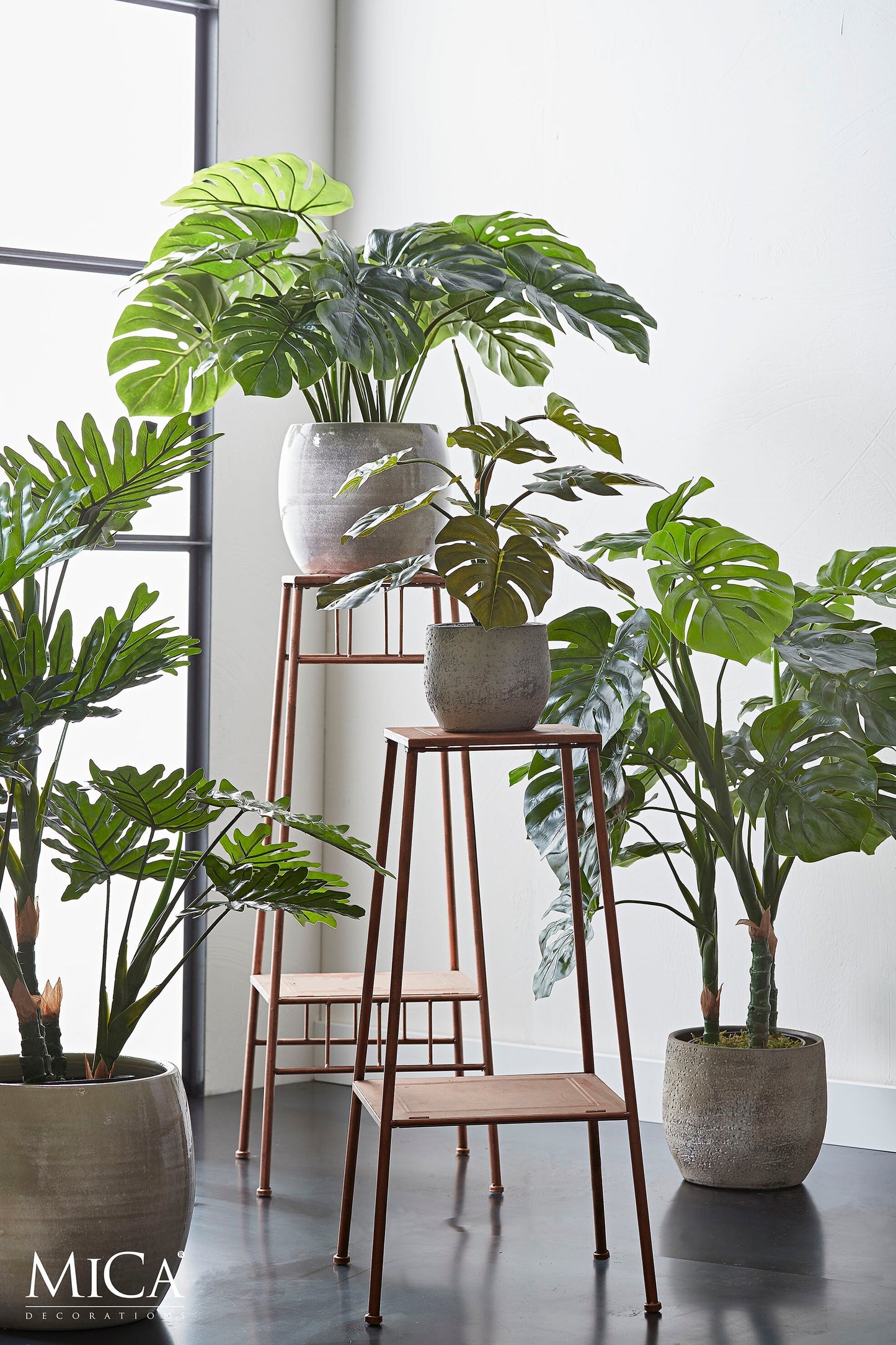 Monstera In Pot Green - H100Xd75Cm