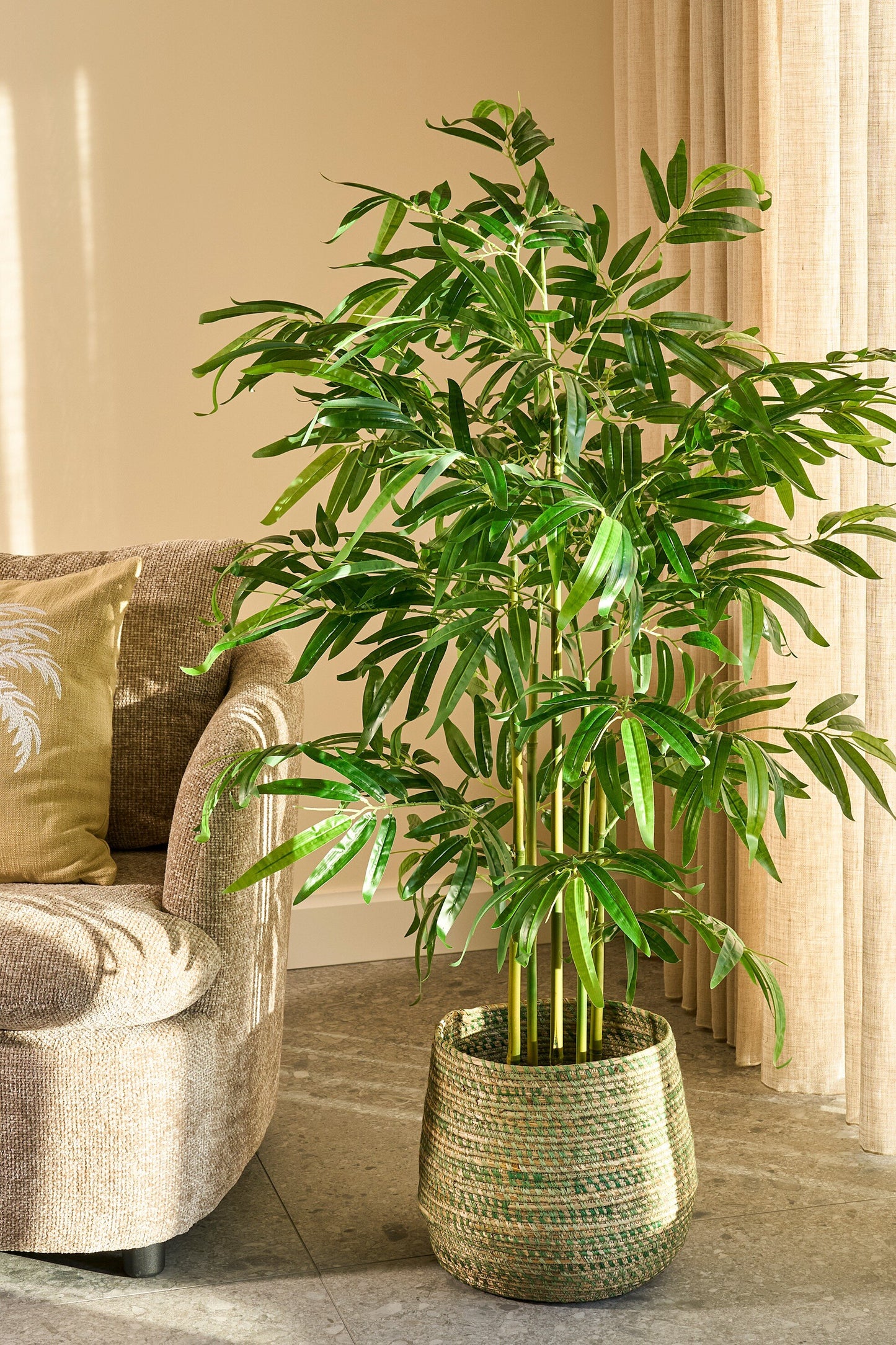 Bamboo In Pot Green Waterproof & Uv Resistant - H150Xd60Cm