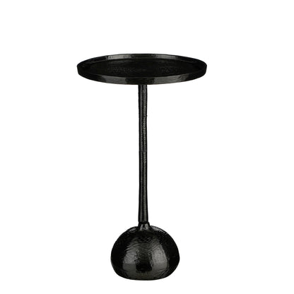 Colin Side Table Recycled Aluminium Black Fsc 100% - H58Xd34Cm