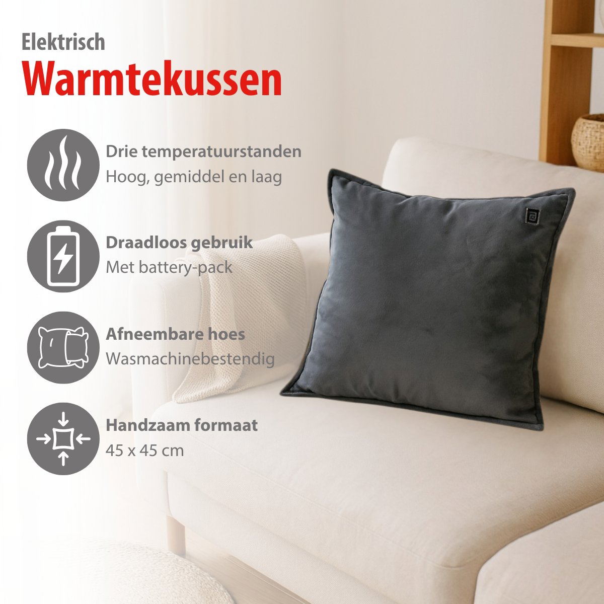 Heating Pillow Grey