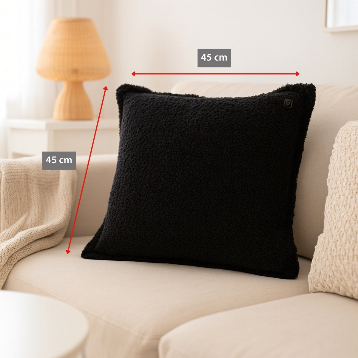 Heating Pillow Black Teddy