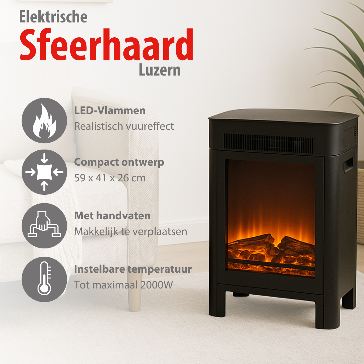 Heater Luzern Led 1800W