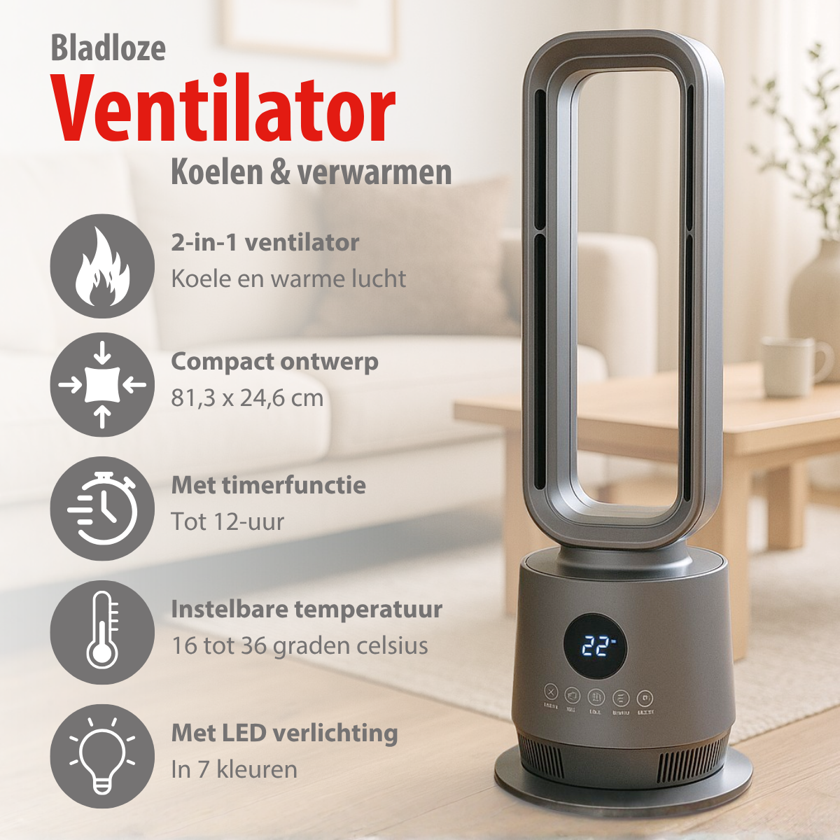 Heater Bladeless Ptc 2000W