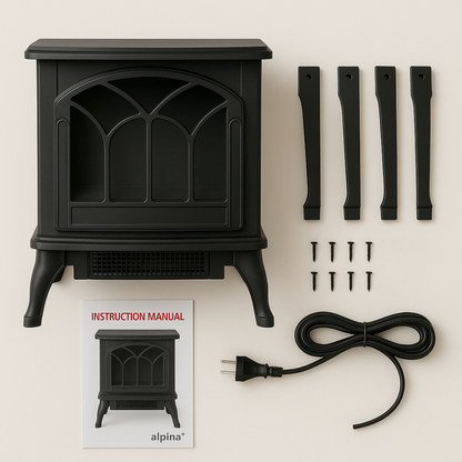 Heater Ptc Fireplace 750/1500W