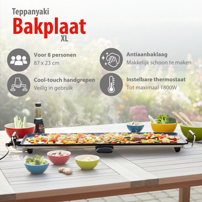Grill Teppanyaki 1800W 87X23Cm