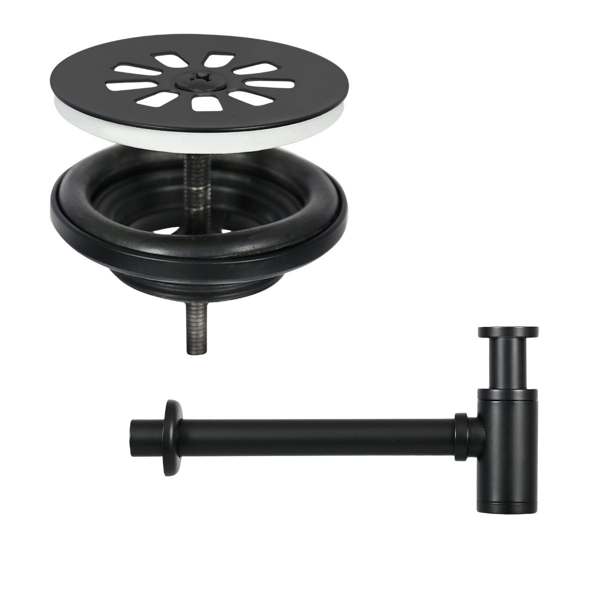 Force Fonteinset - Keramiek - Kraan Recht Mat Zwart - 40 X 22 X 11.5 Cm