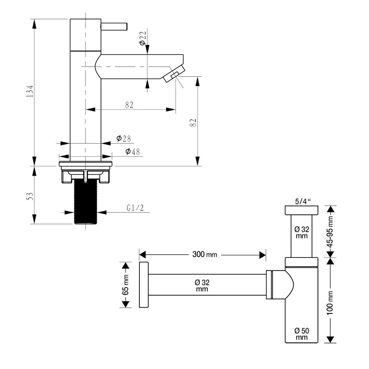 Flat Fonteinset - Keramiek - Kraan Recht Mat Chroom - 38 X 24 X 7 Cm