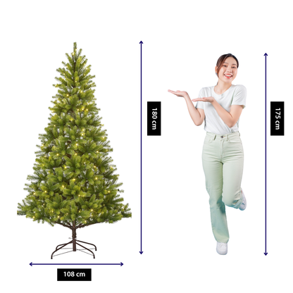 Nagoya X-Mas Tree Led Green 160L Tips 922 - H180Xd108Cm