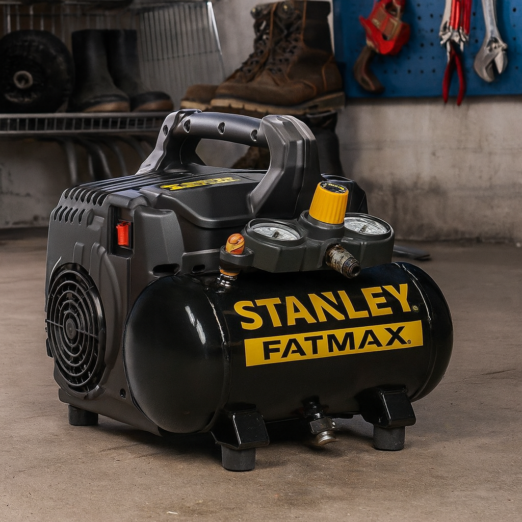 Stanley Compressor Dst 101/8/6 Fmxcm00 - Luchtcompressor Olievrij - Max. 59Db