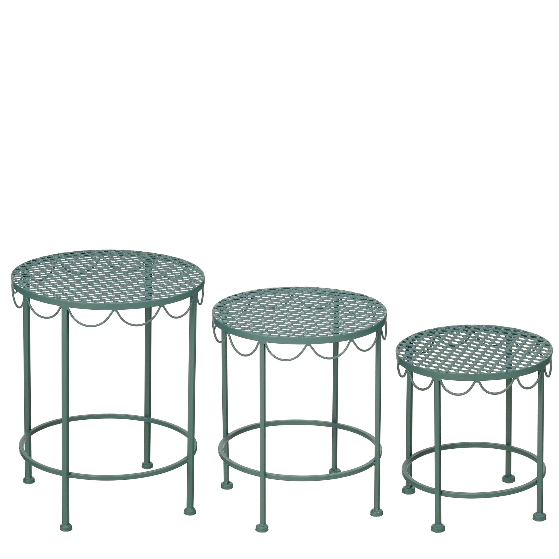 Marseille Plant Table Green – Set Of 3
