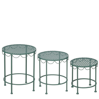 Marseille Plant Table Green – Set Of 3