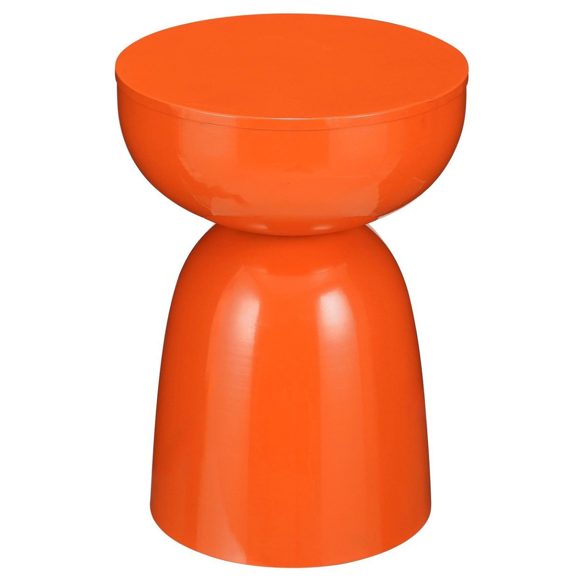 Elliot Bijzettafel- H45 X Ø32 Cm - Ijzer - Oranje