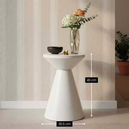 Jim Bijzettafel - H45 X Ø31 Cm - Ijzer - Off-White
