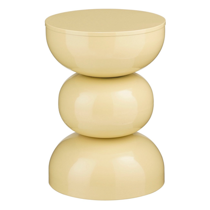 Luna Bijzettafel - H46 X Ø32 Cm - Ijzer - Beige
