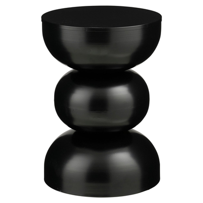 Luna Bijzettafel - H46 X Ø32 Cm - Ijzer - Zwart
