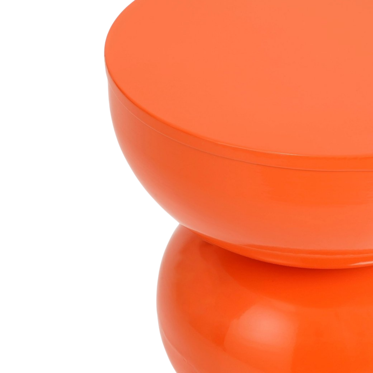 Luna Bijzettafel - H46 X Ø32 Cm - Ijzer - Oranje