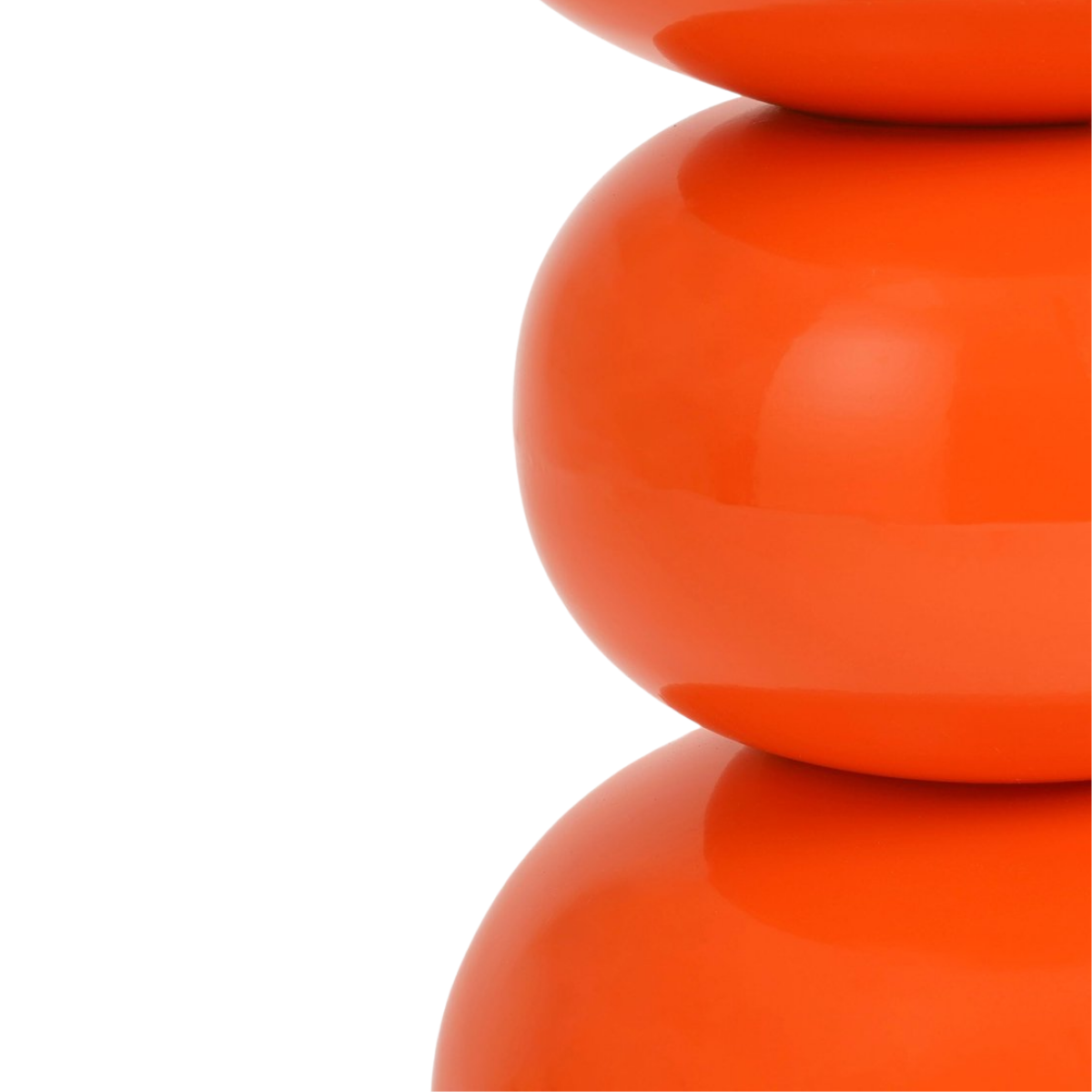 Luna Bijzettafel - H46 X Ø32 Cm - Ijzer - Oranje